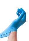Напудрите свободную устранимую голубую резинку качества еды перчаток нитрила