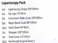 Хирургический устранимый Laparotomy подбрюшный задрапировывает класс набора пакета II