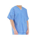 Устранимые голубые медицинские медицинские Scrub Nonwoven костюмов вес 35 до 70 gsm