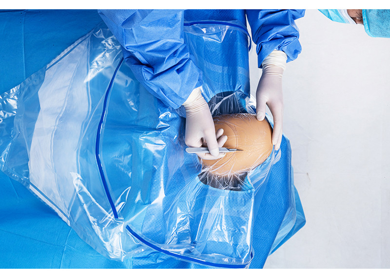 Медицинский стерильный Craniotomy задрапировывает хирургическое с апертурой 1pc/мешком
