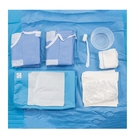 Одноразовые медицинские хирургические пакеты с отдельной упаковкой и нетканой тканью