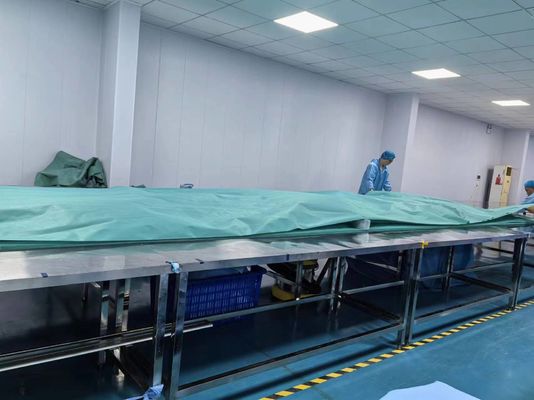 Зеленый вискоз ламинированный нетканый основной настраиваемый хирургический пакет для больницы