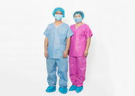 Медицинский Nonwoven 42g голубой SMS устранимый Scrub костюм